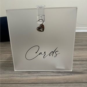 BRIDES - Clear frosted card box with black script & silver lock